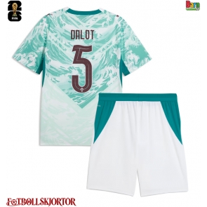Portugal Diogo Dalot #5 Borta Kläder Barn VM 2026 Kortärmad (+ Korta byxor)